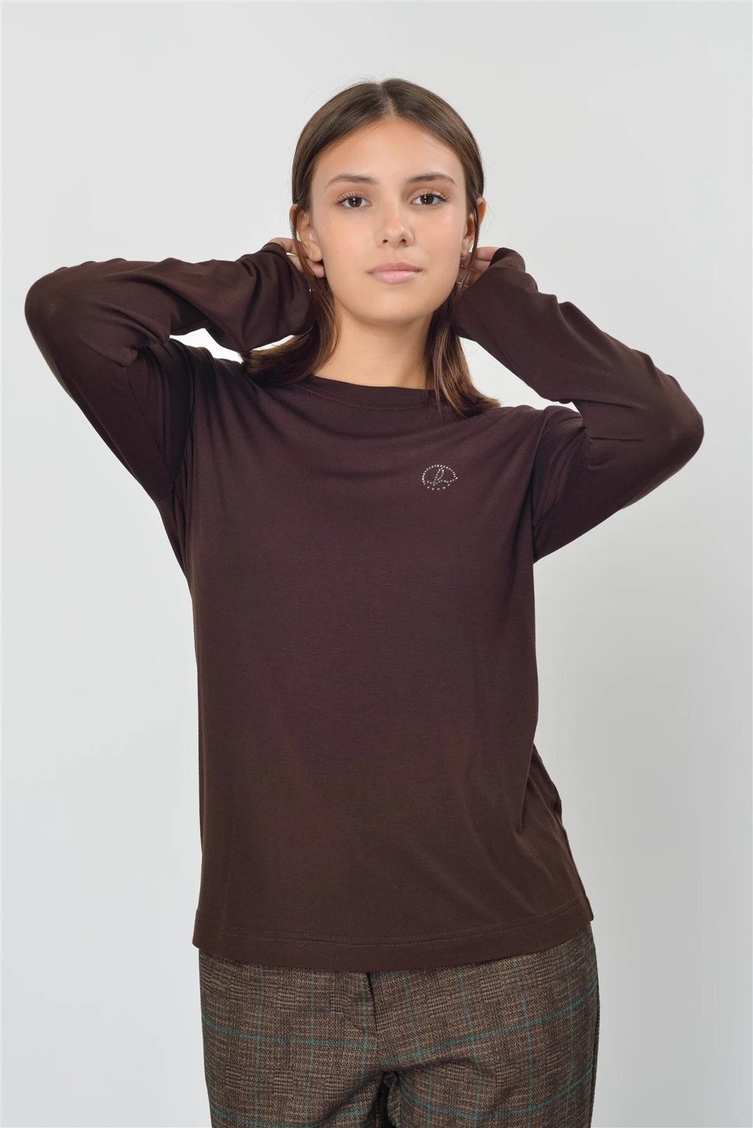 Лонгслив женский 4086.1.V Аппликация оптом от производителя Ledinika