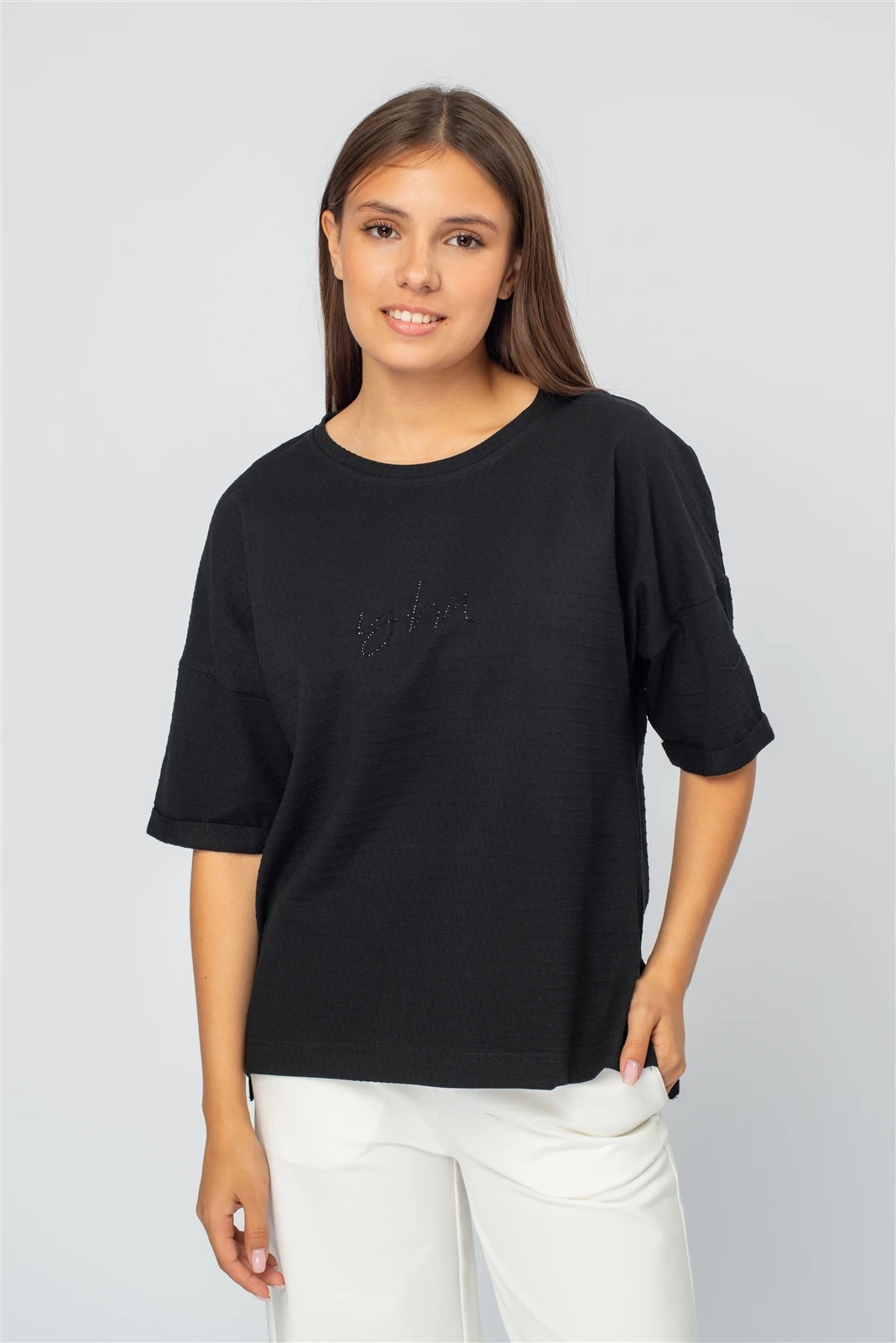 Футболка женская 535.XE.J Аппликация оптом от производителя Ledinika