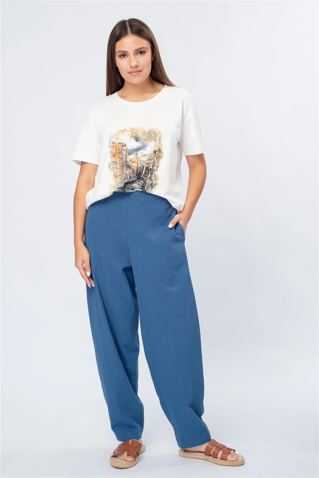 Брюки женские 4143.1.H оптом от производителя Ledinika