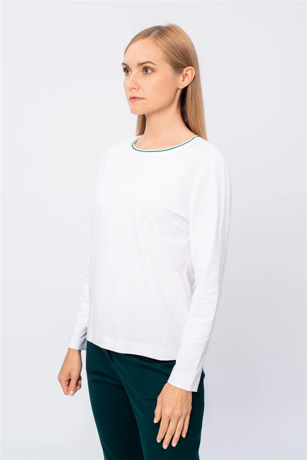 Футболка с длинным рукавом женская 1121.XE оптом от производителя Ledinika