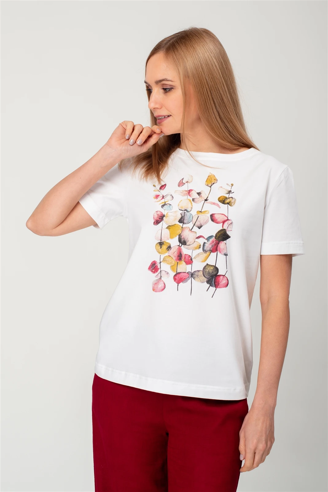 Футболка женская 1104.XE Печать оптом от производителя Ledinika