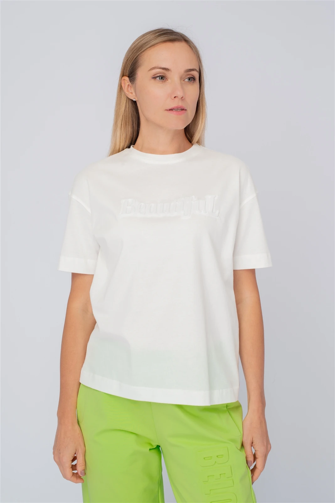 Футболка спортивная женская 4034.KK Тиснение оптом от производителя Ledinika