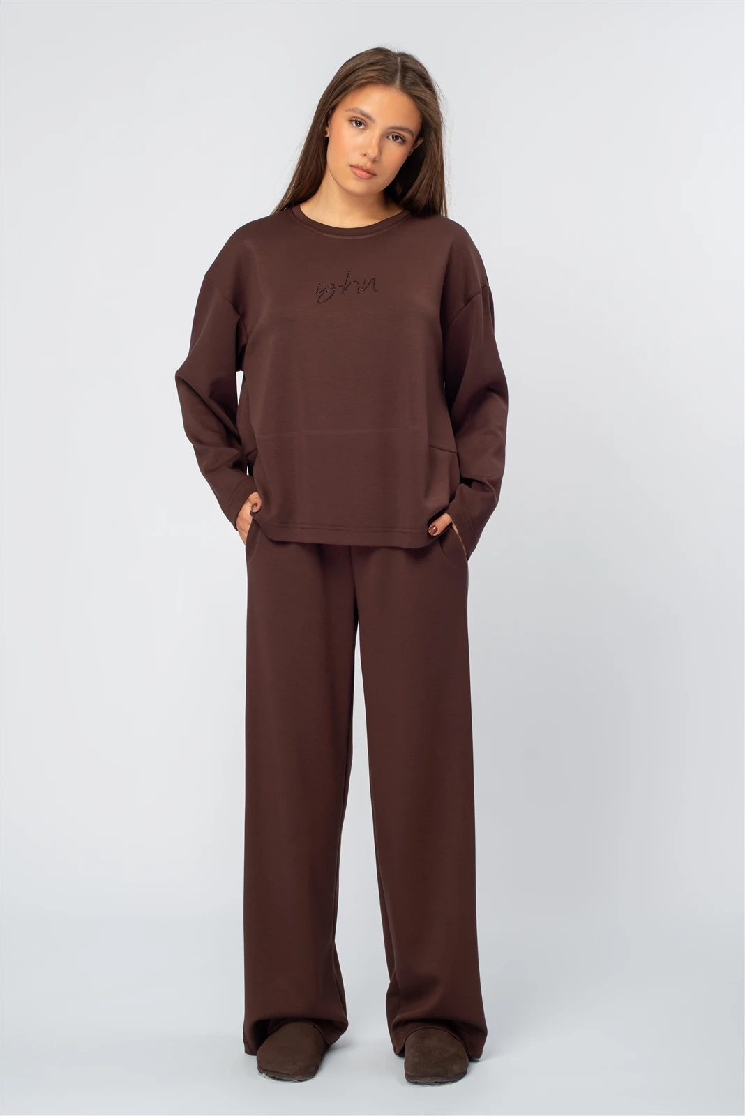 Костюм женский 5071.VD Аппликация от производителя Ledinika