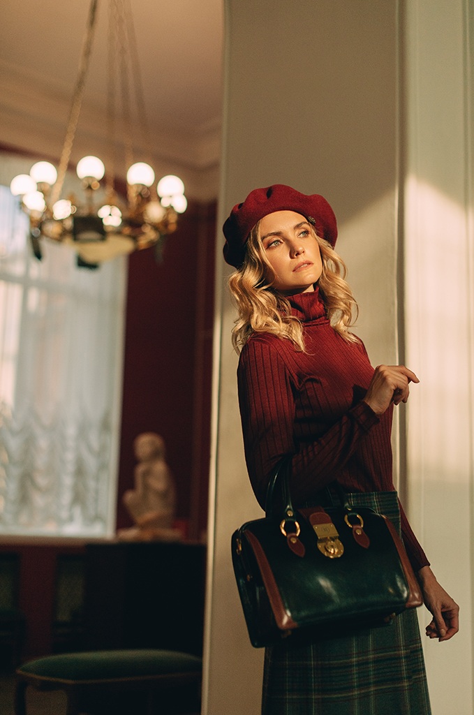 Женская водолазка, юбка в клетку. Одежда Ledinika.jpg